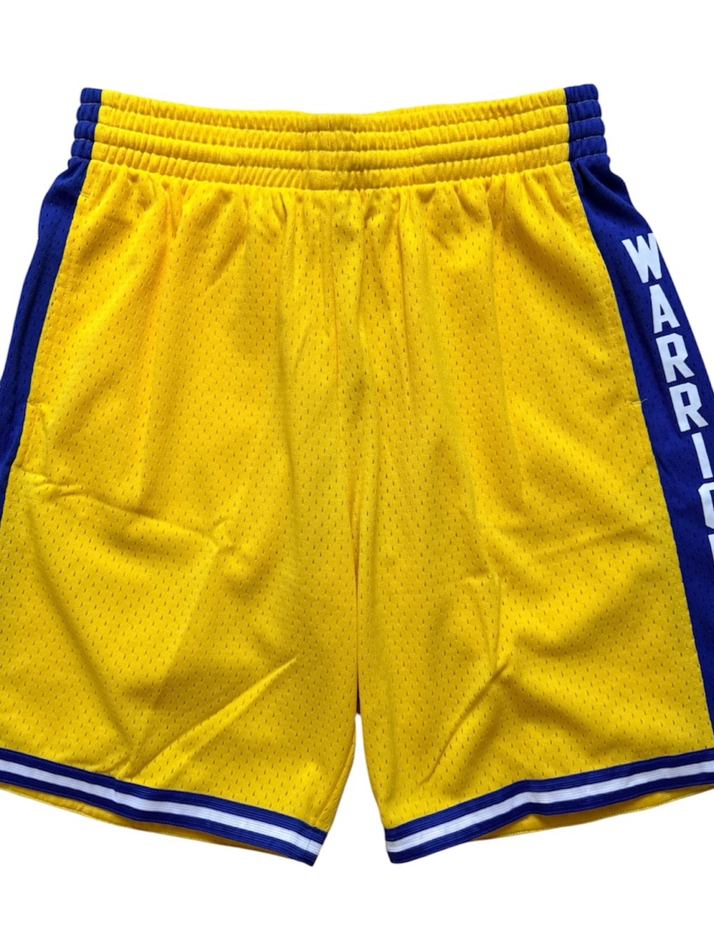 Mitchell & Ness Golden State Warriors Yellow Basketball Shorts Men’s L NWT NBA